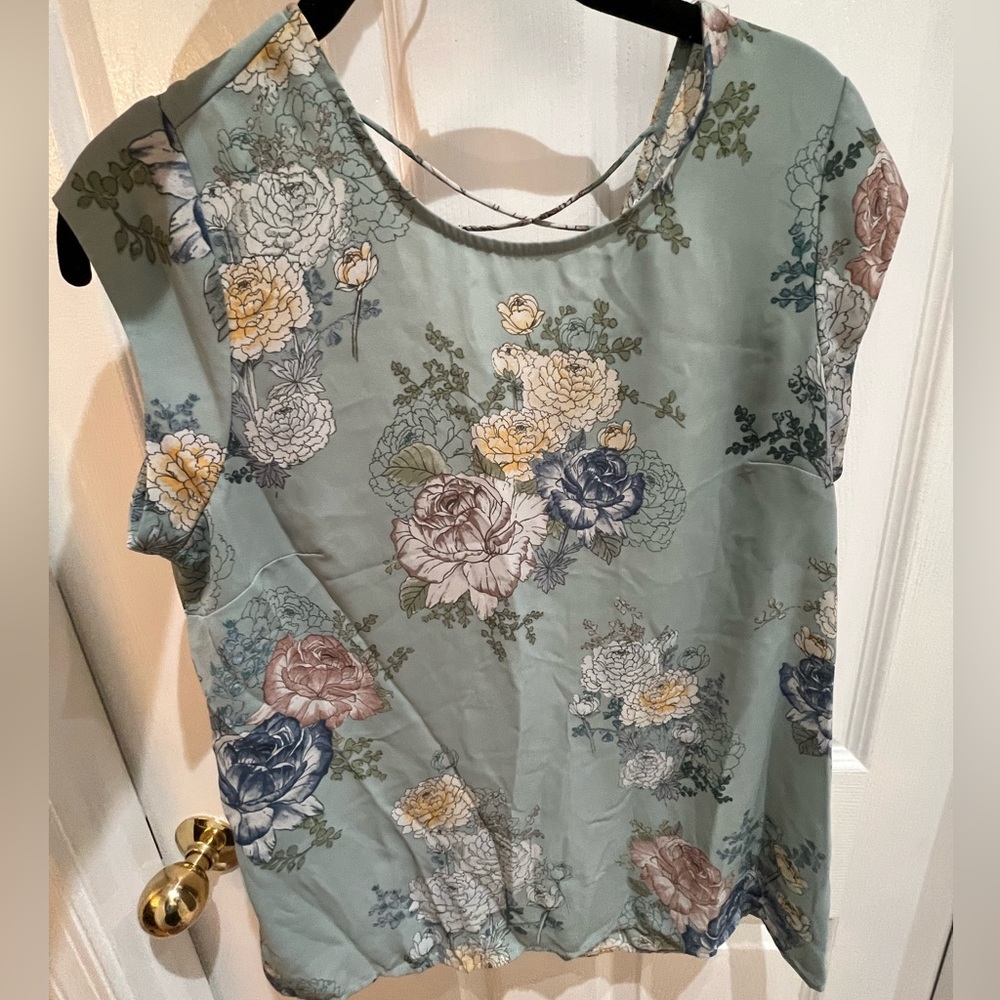 Mint Flowered Blouse